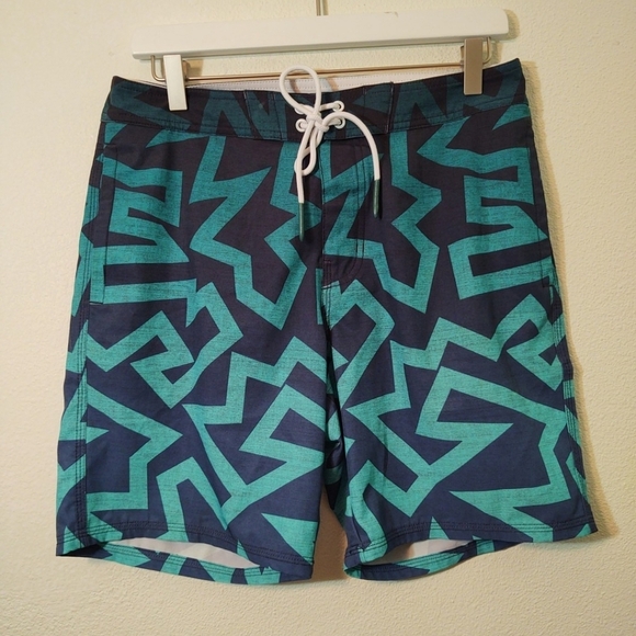 American Eagle Blue Board Shorts Swimsuit S - Picture 1 of 6